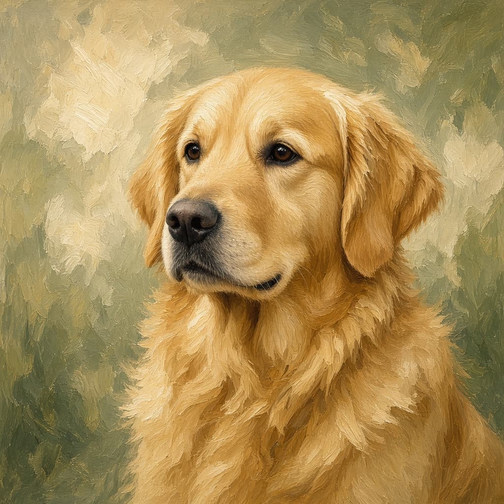 Placeholder pet portrait painting by Max