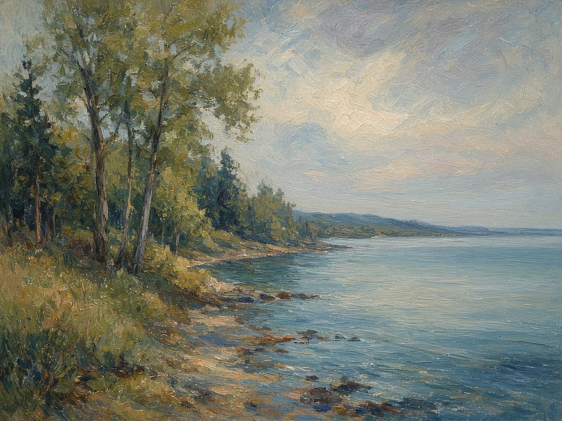 Placeholder landscape painting by Max